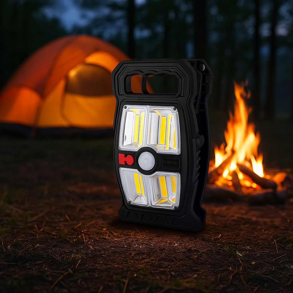 Lampa LED Solara cu senzor de miscare si clip de prindere, Iluminarea utomata, USB Type-C, IP65