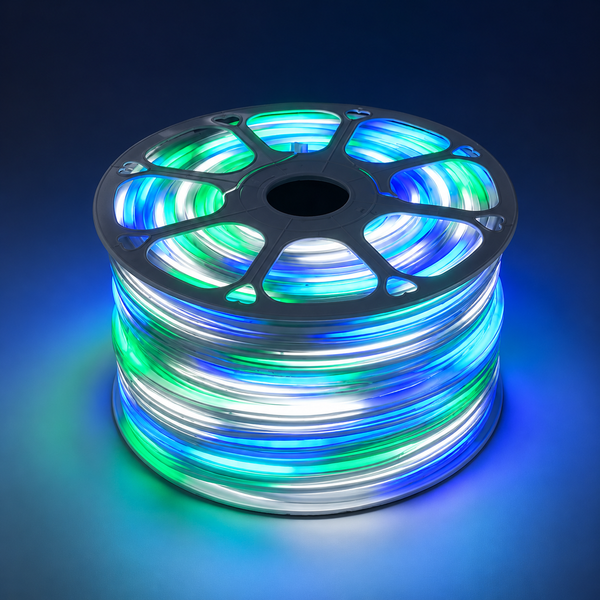Furtun 100m Banda LED Neon tip Rola, Flexibil, Alb rece/Alb cald/Verde si Multicolor