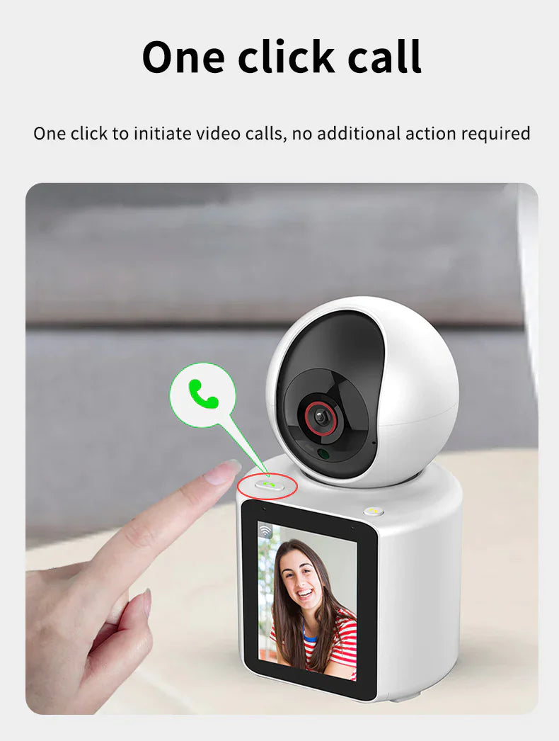 Camera Video WiFi 360° HD 1080p cu Comunicare Bidirectionala, Baby Monitor, Infrarosu, Detectare Miscarare, Stocare Cloud/SD
