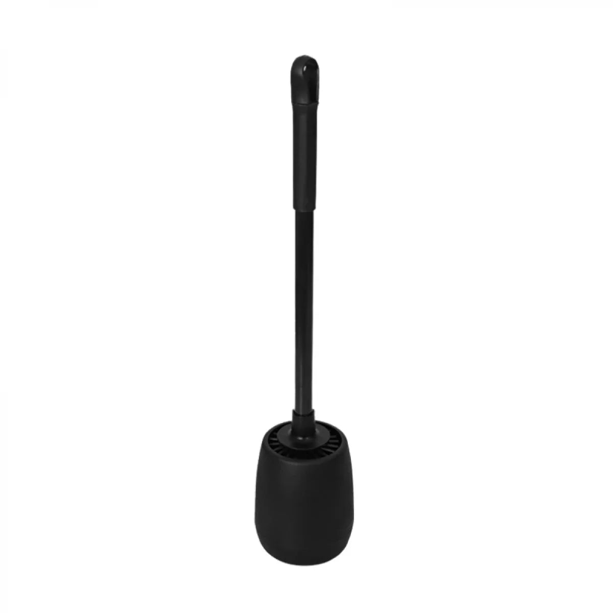 Perie de toaleta din silicon cu recipient pentru scurgerea apei, suport autoadeziv, 10 cm x 52.5 cm