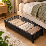 Suport de Depozitare Sub Pat cu Roți, Mobil, Anti-Praf, Design Modern – Organizator pentru Haine, Încălțăminte și Șosete, 63 × 31 × 20 cm / 74 × 31 × 20 cm