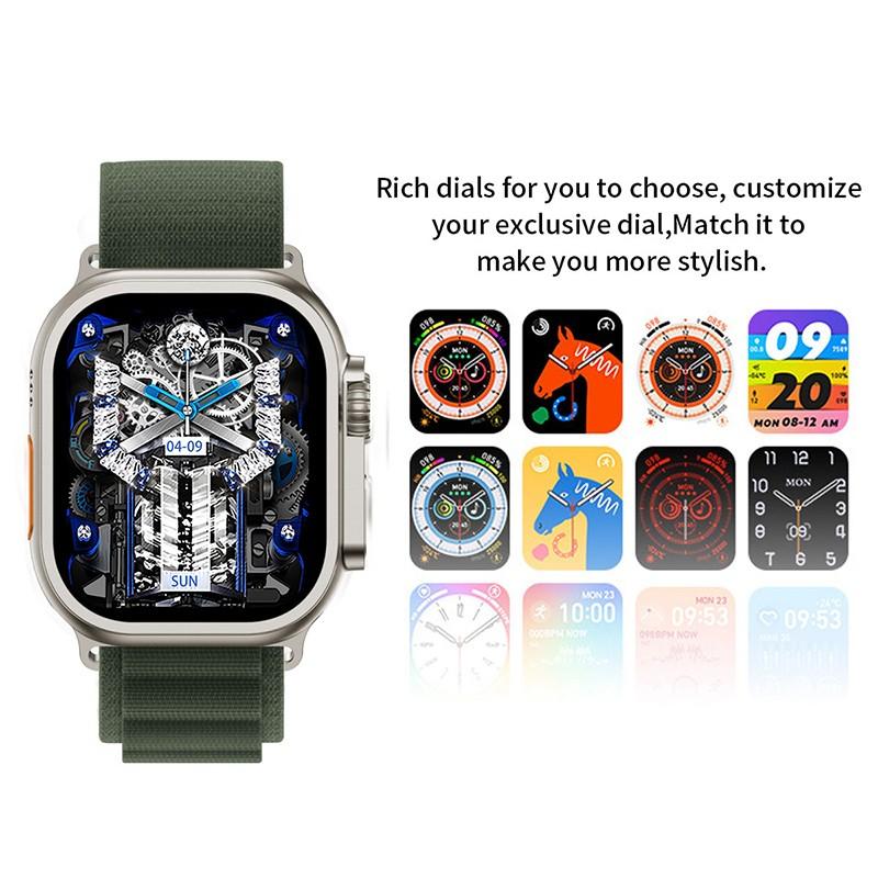 Ceas Smartwatch Z69 Ultra Watch, ecran 2.0&quot;, 2 curele, incarcare wireless