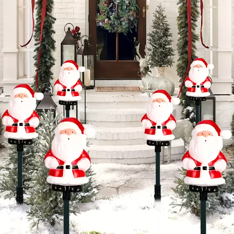 Set 5 Lampi Solare LED Mos Craciun pentru Gradina, 37 cm