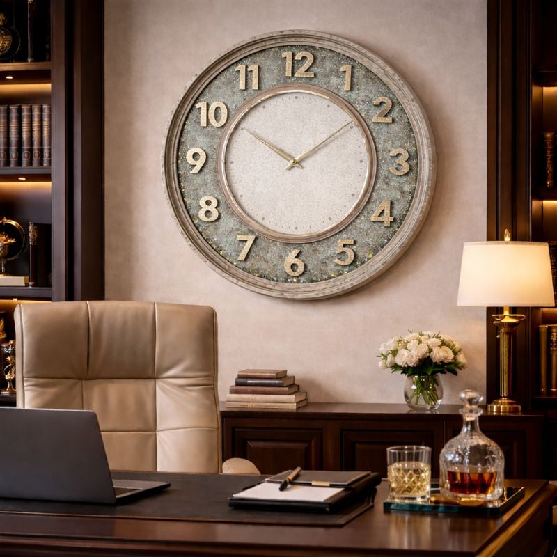 Ceas de perete mare, 50 cm, premium, design elegant, stil modern