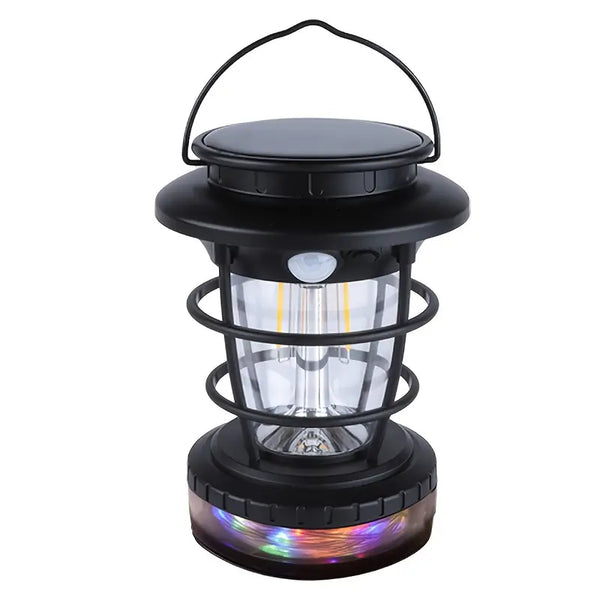 Felinar de gradina cu incarcare solara, senzor de miscare + sir cu lumini led 10M integrat