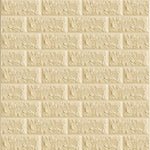 Tapet 3D caramida crem in relief auto-adeziv pentru interior, 70 x 77 cm