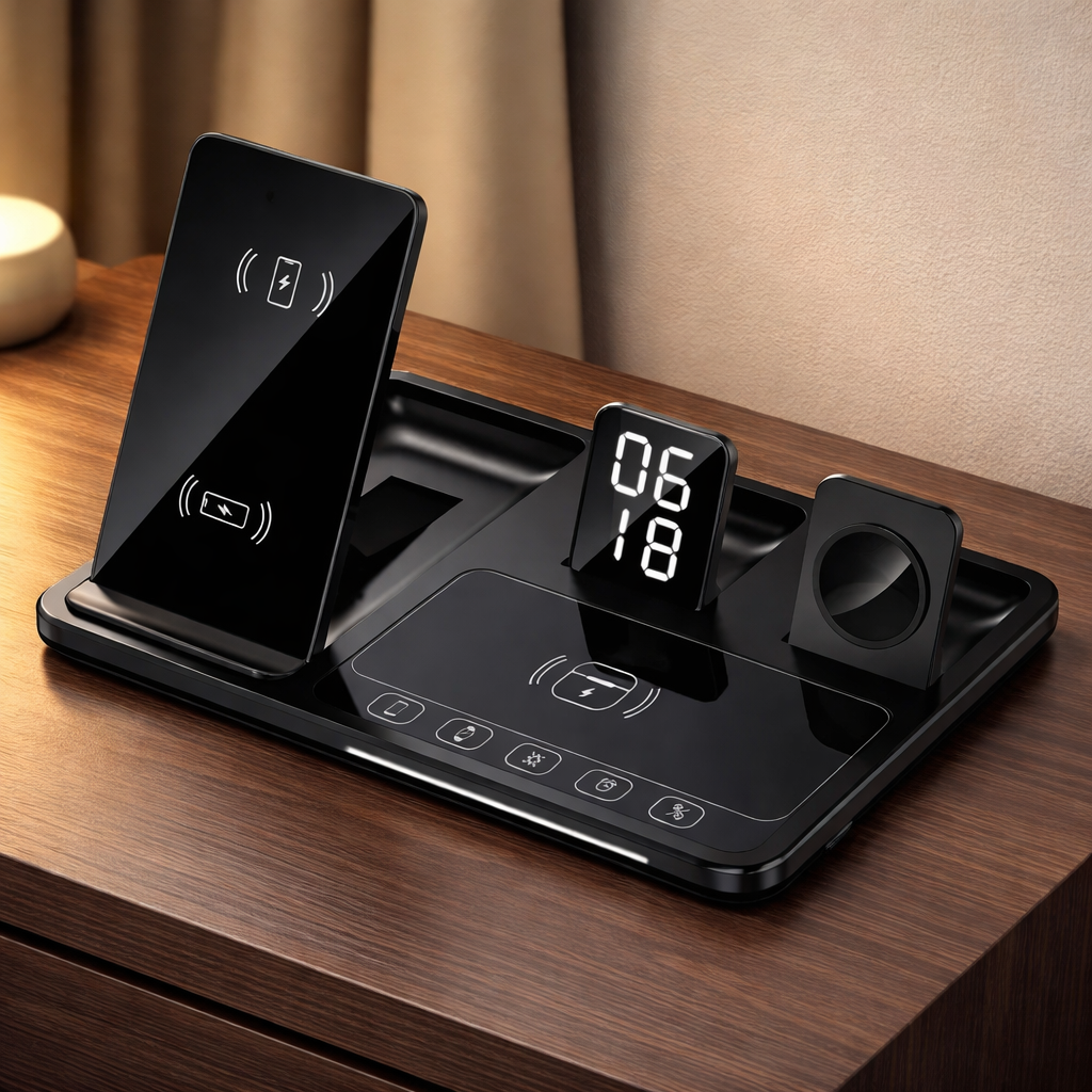 Statie de incarcare wireless, 30W, cu control tactil si incarcare rapida