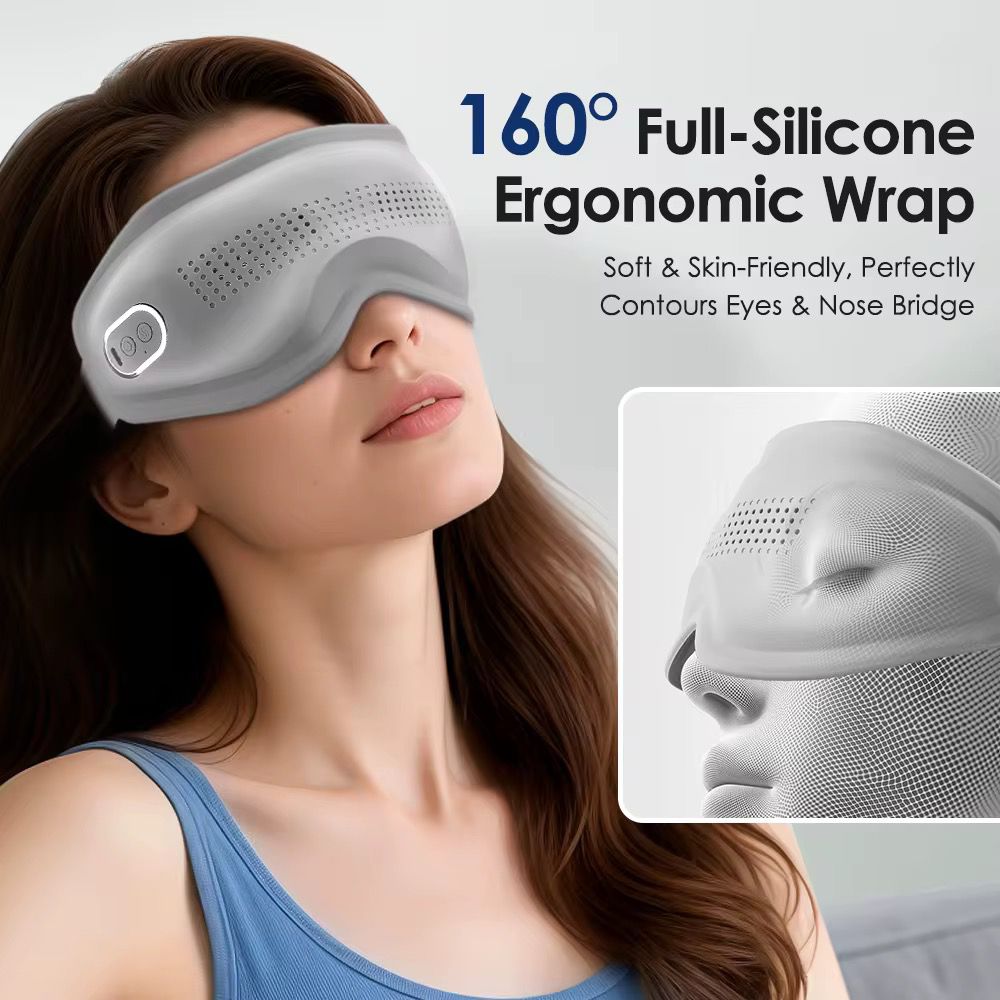 Masca inteligenta pentru ochi, cu compresa calda, EMS, microcurent si Bluetooth, reincarcabila