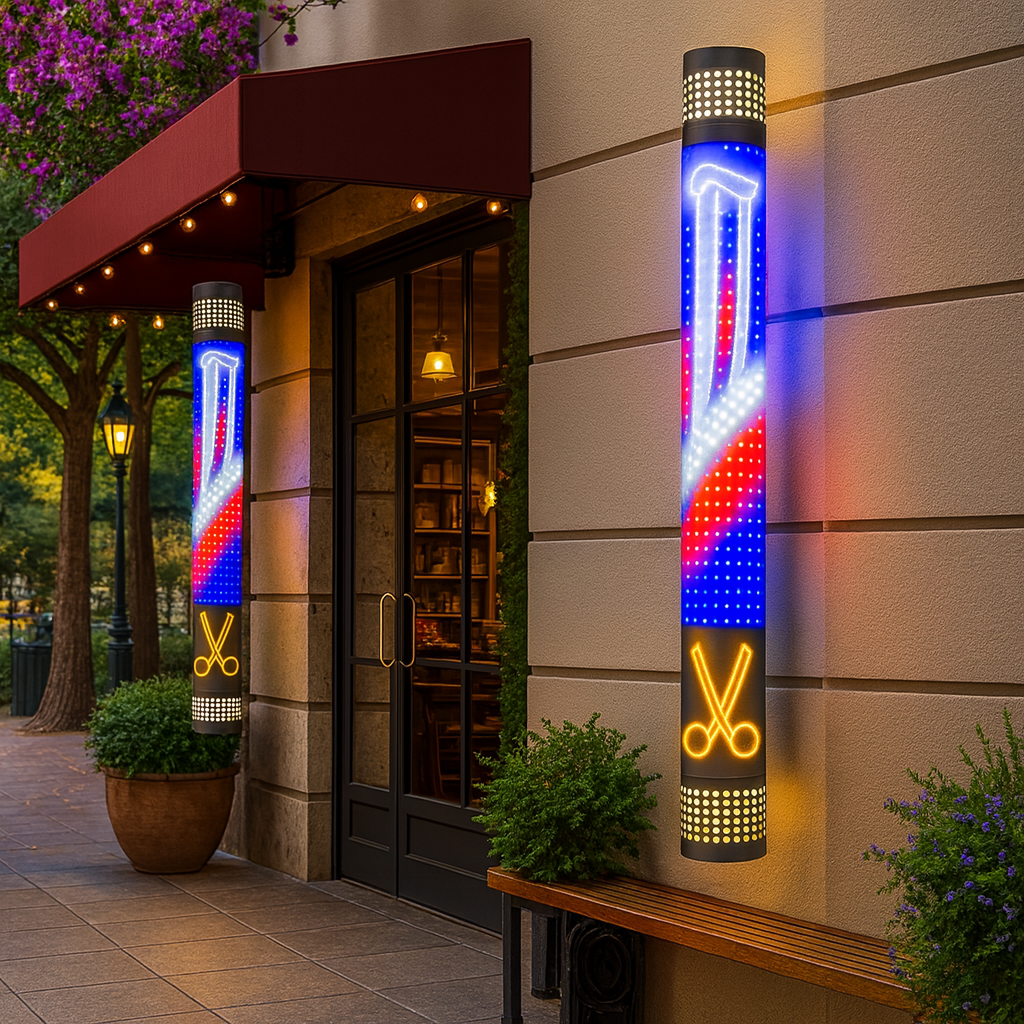 Lampa LED rotativa 90/120 cm, Reclama Luminoasa pentru Frizerie