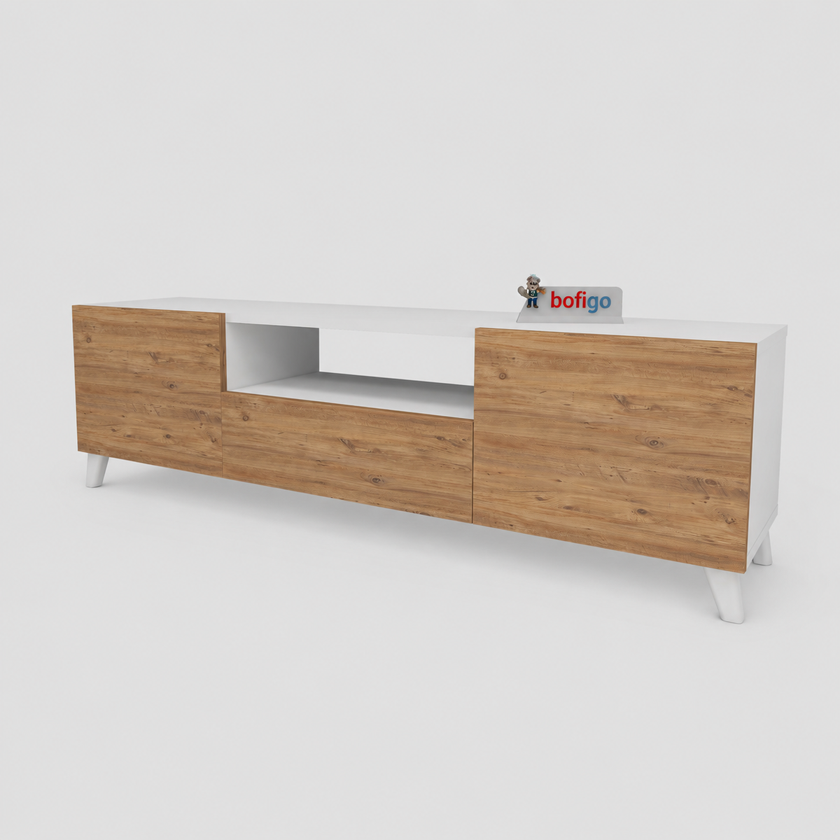 Comoda TV 140x30x46 cm, cu picioare inalte 12 cm, pentru living