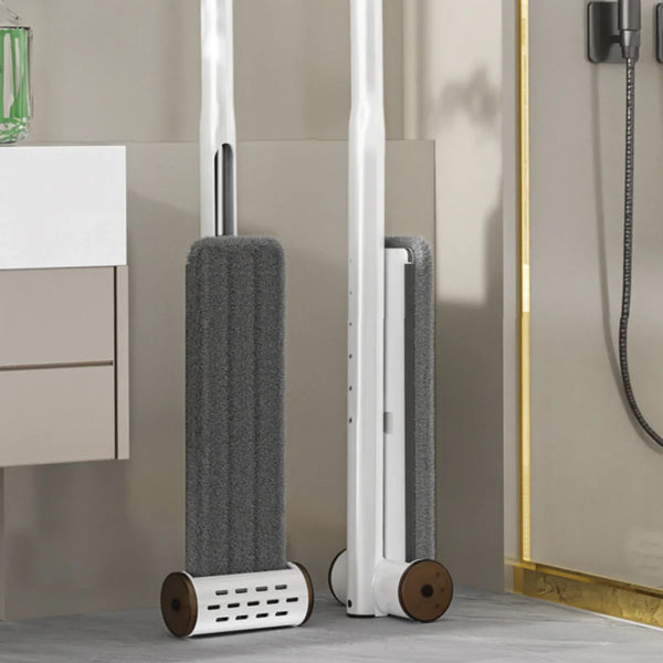 Set mop rotativ cu 2 lavete microfibra si lighean pliabil de 8 L