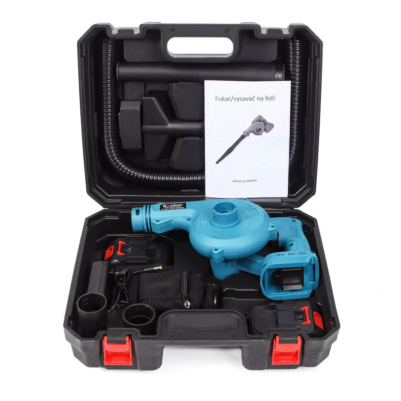 RESIGILAT - Suflantă Frunze fără Fir 880W, 2 Acumulatori 48V, 2 în 1 Suflare și Aspirare Frunze, Praf, Zăpadă, 18000 RPM