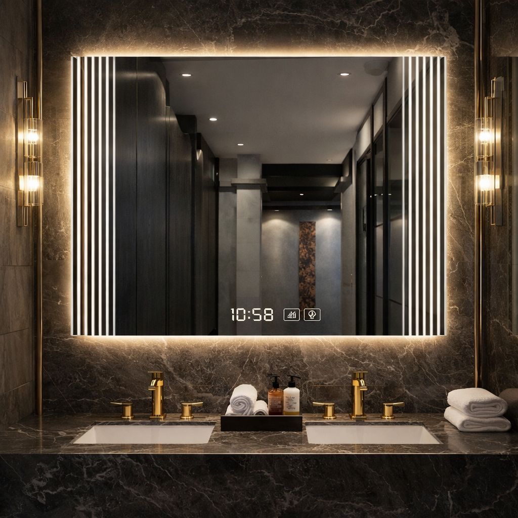 Oglinda LED Premium 80x60 cu Touch, Antiaburire si Iluminare LED