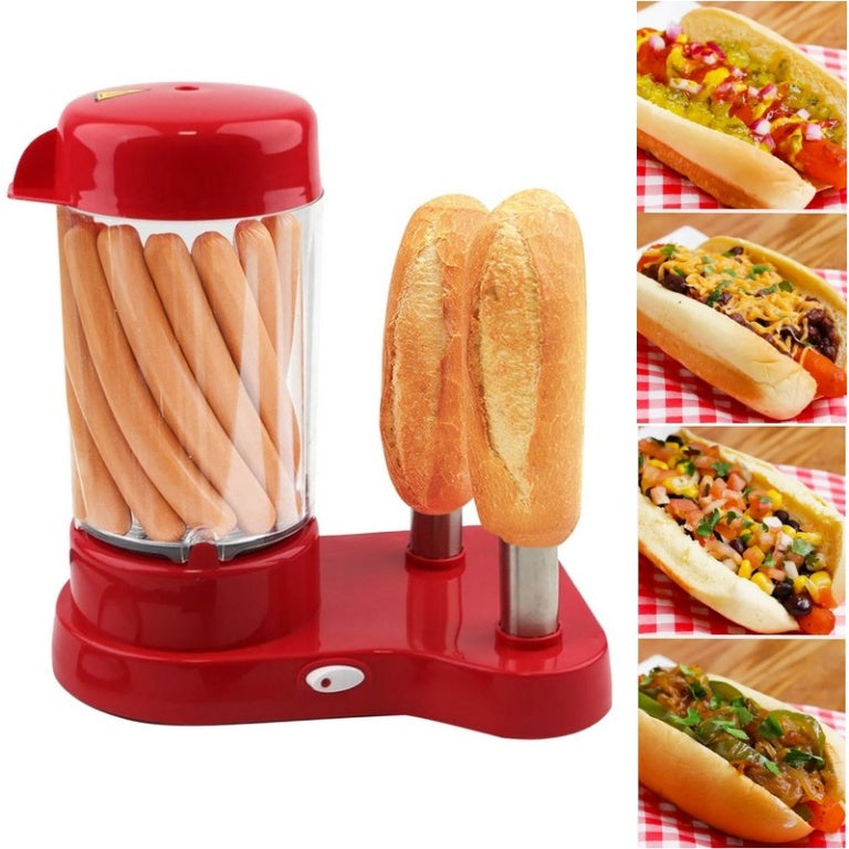 Aparat pentru preparat Hot Dog, 450W, Rosu