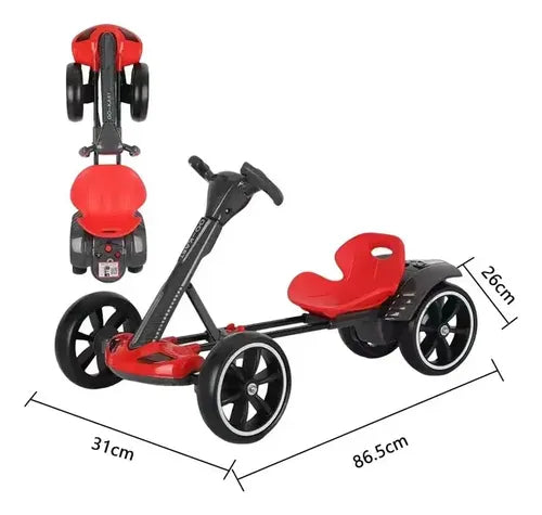 Kart Electric de Drift Pliabil 12V 1 Motor Bluetooth Integrat Copii 3+ Ani - detaliu produs