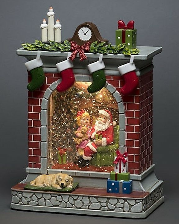 Felinar LED Multicolor – Semineul lui Mos Craciun cu Zapada Rotativa si Colinde