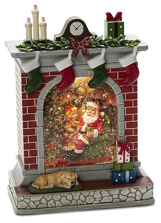 Felinar LED Multicolor – Semineul lui Mos Craciun cu Zapada Rotativa si Colinde