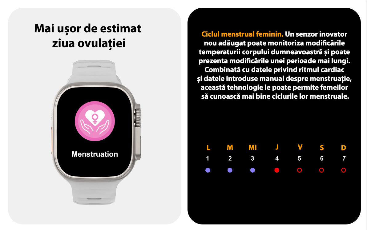 Ceas Smartwatch 8 Ultra Watch, 2.0&quot; IPS Full Touch, incarcare magnetica, apel Bluetooth, bratara, monitor de sanatate, unisex
