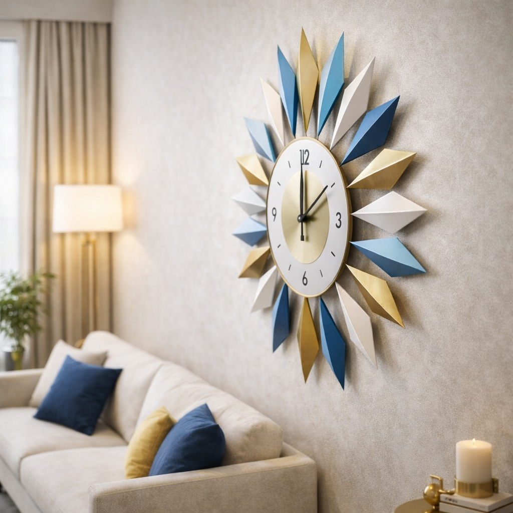 Ceas de perete decorativ 60 cm, design modern elegant, mecanism silentios, decor living premium, ceas mare de perete stil lux