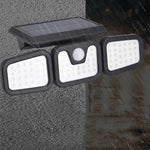 Lampa solara cu 3 capete – 74 LED-uri, 60W, incarcare solara, 3 moduri de iluminare