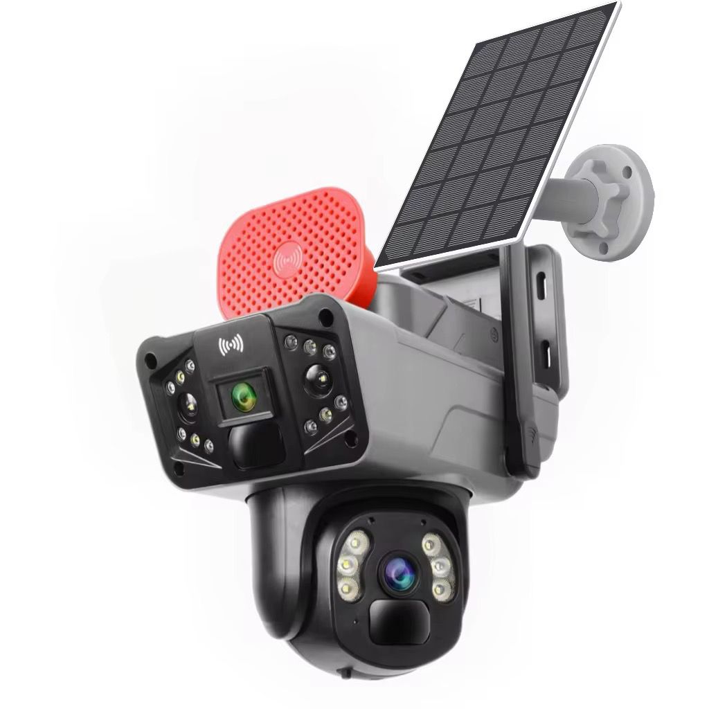 Camera de supraveghere solara 5G, 360° , Dual Lens 4MP/8MP, Night Vision, Audio bidirectional