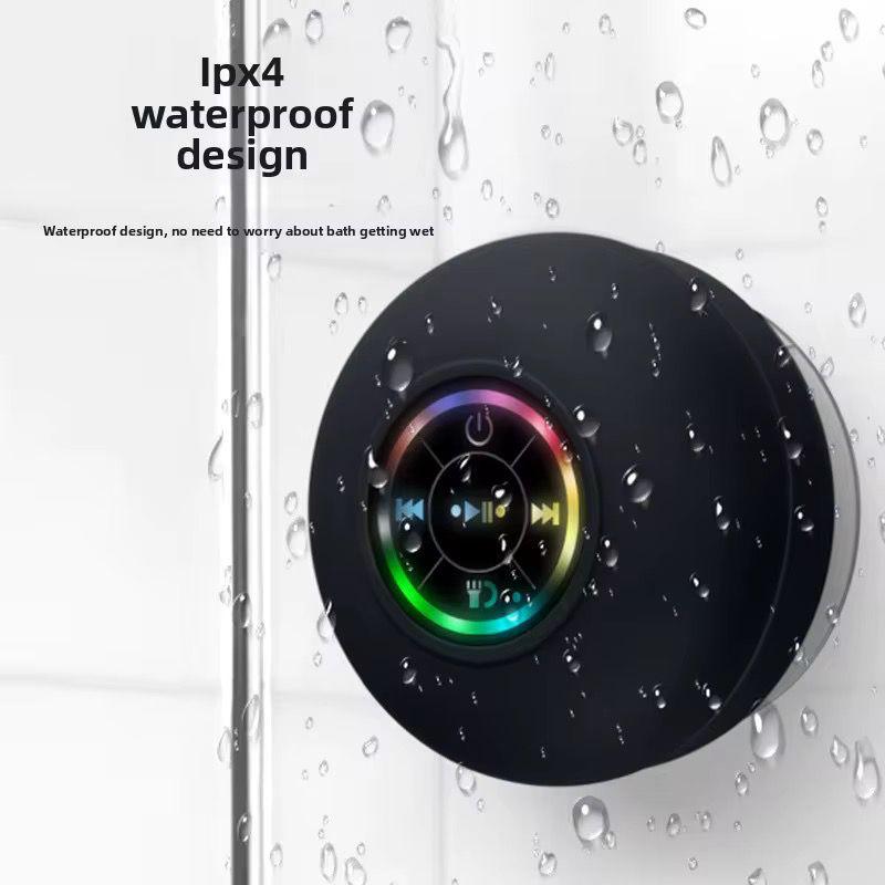 Boxa Portabila Mini Rezistenta Apa Bass Puternic cu Microfon Incorporat si Lumini LED - imagine principala