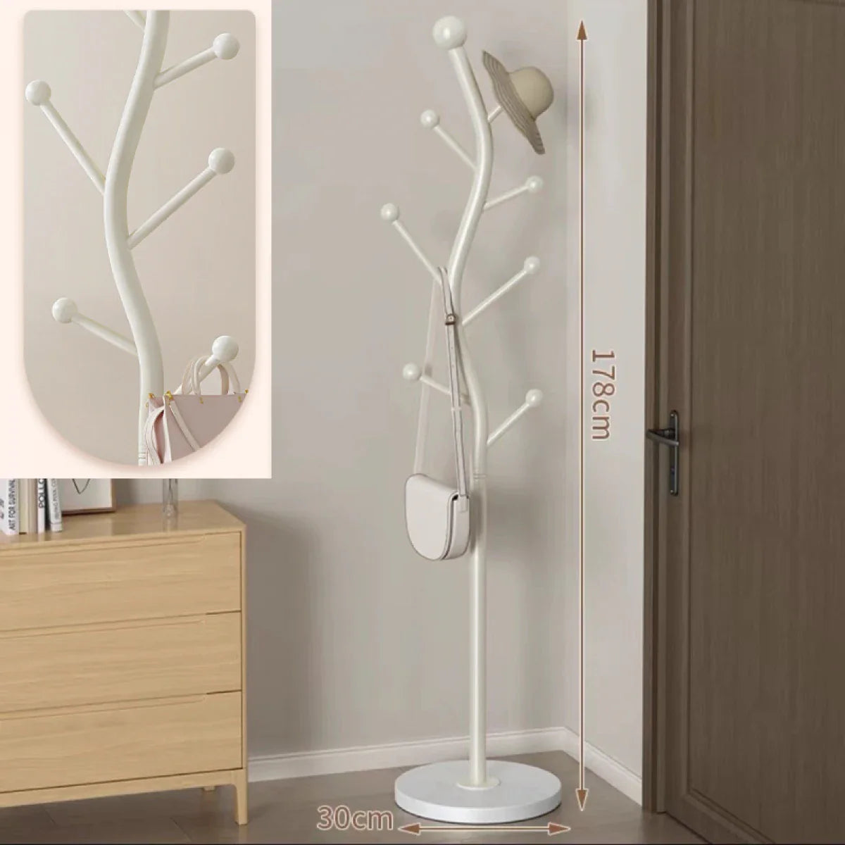 Cuier pentru haine in forma de S, 7 carlige, otel carbon, 178 x 30 cm