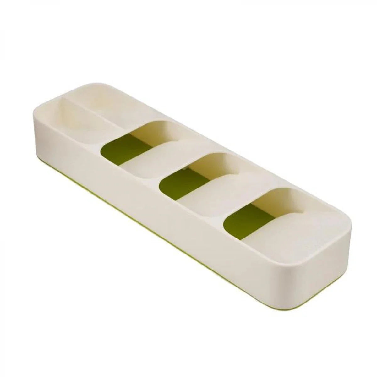 Organizator pentru tacamuri, 5 compartimente, 39.8 cm, Alb