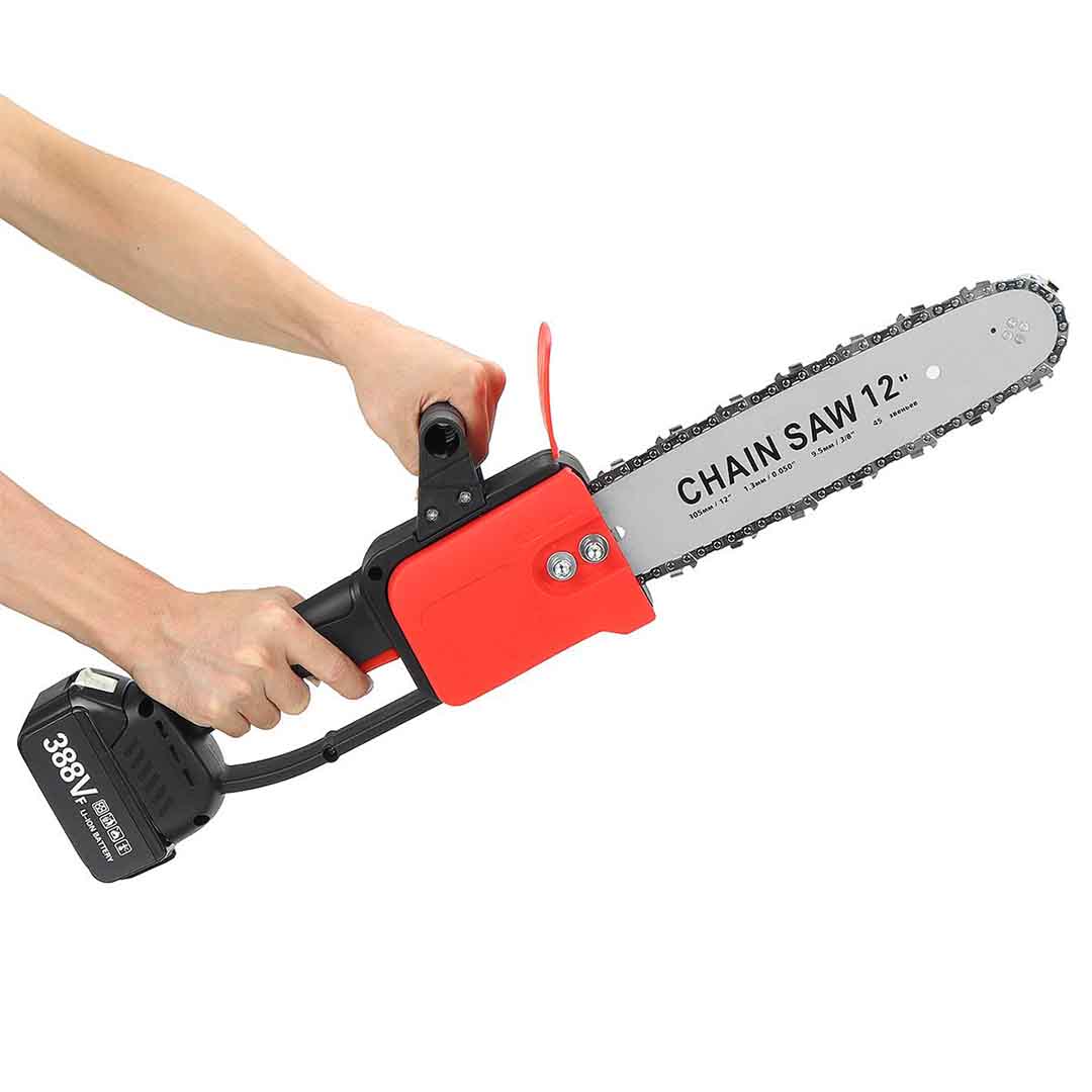 RESIGILAT - Drujba electrica cu lant 12 inch, cu 2 Acumulatori, 48 V, Lithium, 4800rpm, 305mm