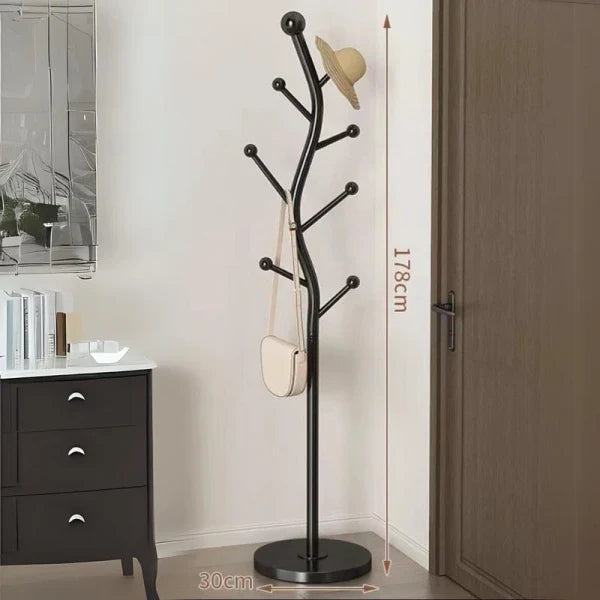 RESIGILAT - Cuier pentru haine in forma de S, 7 carlige, otel carbon, 178 x 30 cm, negru