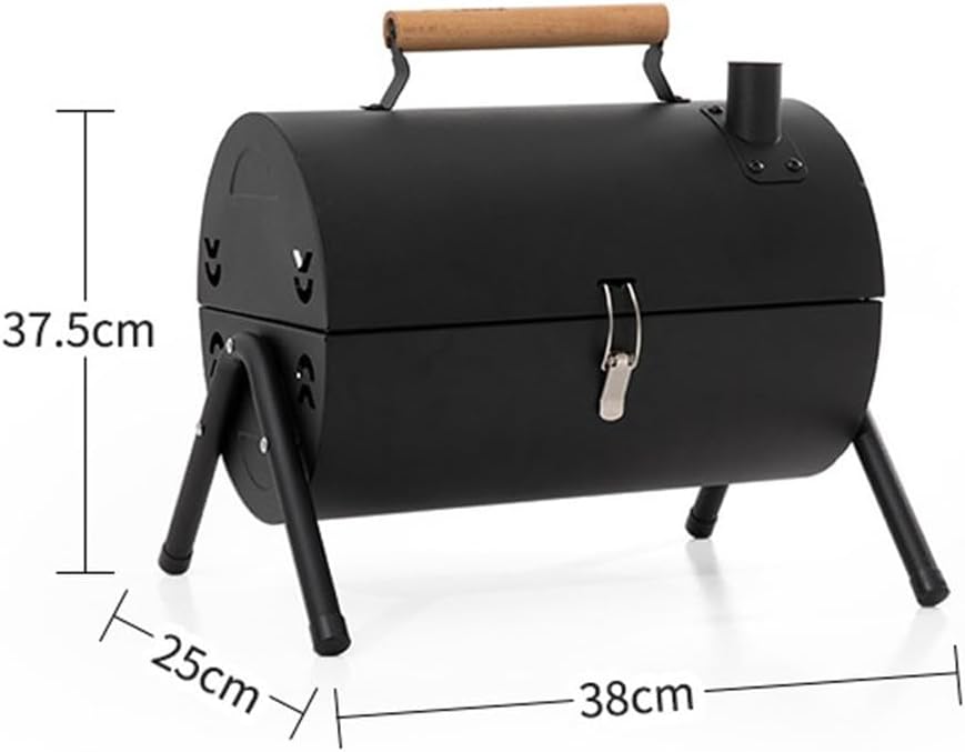 Gratar dublu, Portabil, Circular, Metal 38x25x38cm, Negru