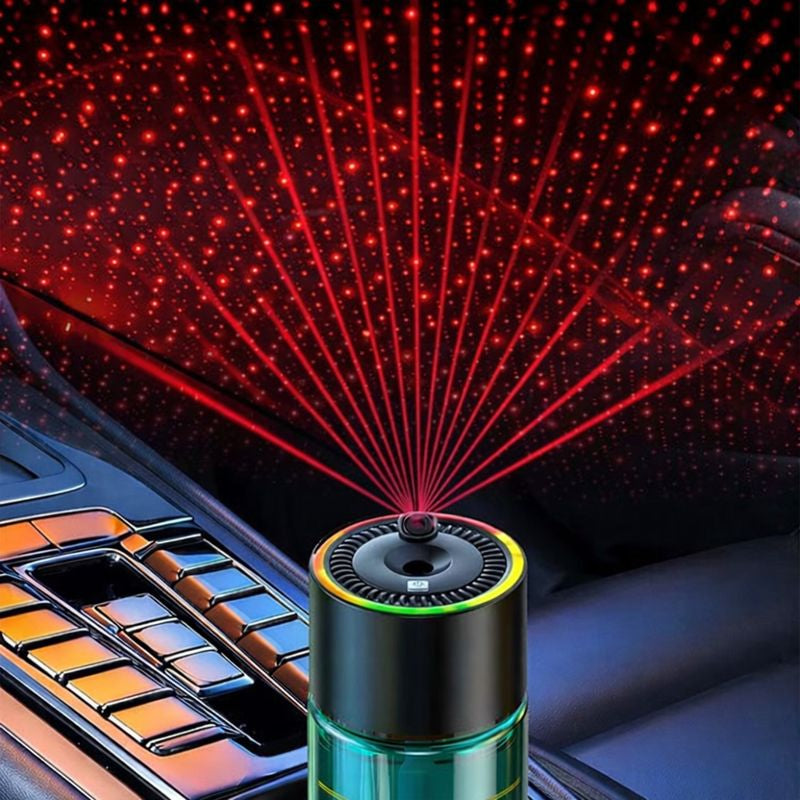 Odorizant auto cu proiector laser, umidificator si iluminare ambientala RGB
