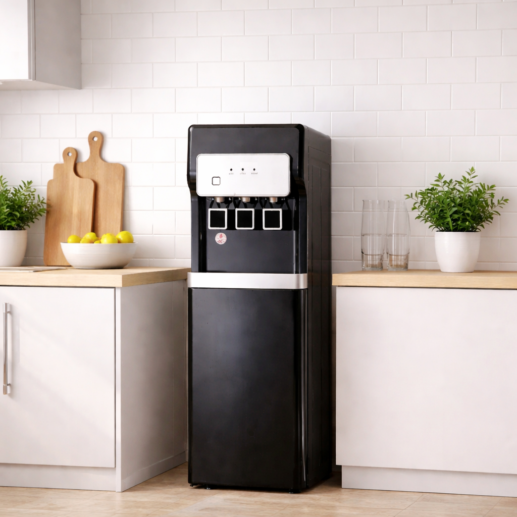 RESIGILAT - Dozator de Apa cu Compresor Apa Calda si Rece 550W 95W Inox Protectie Copii