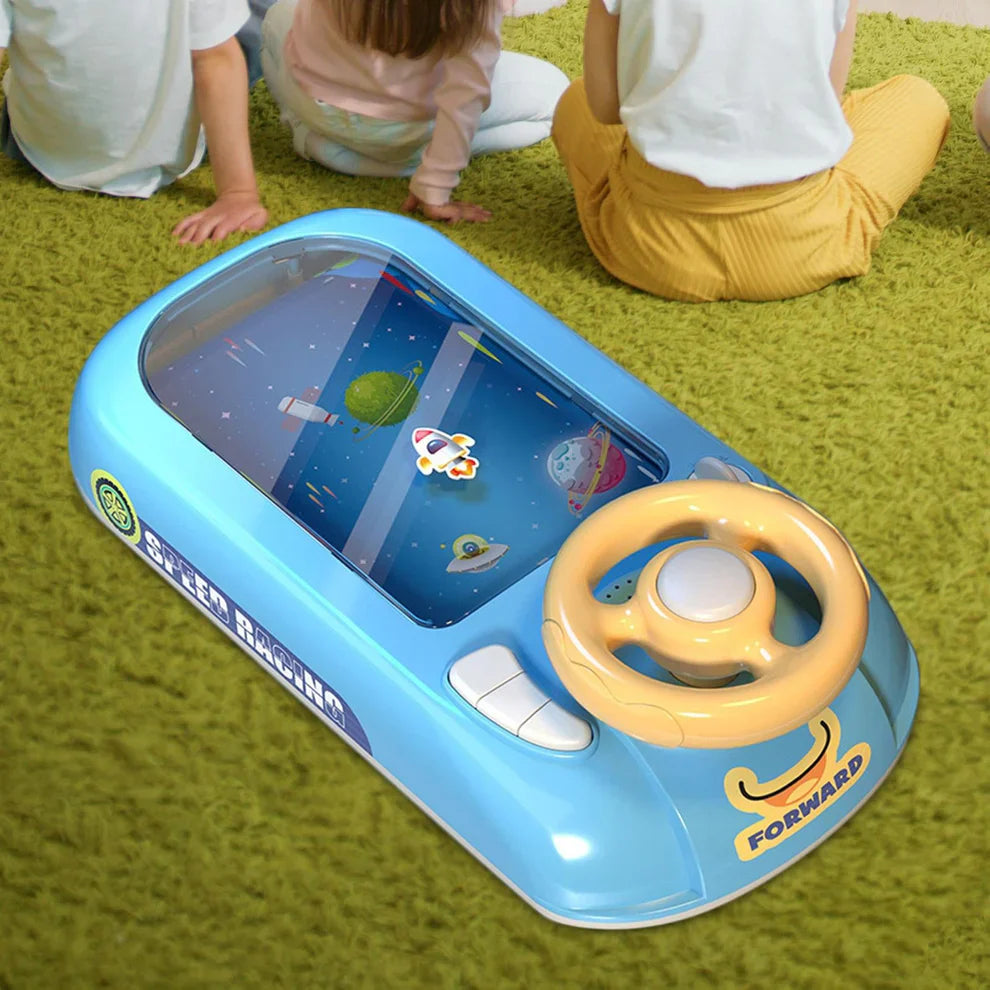 Jucarie Interactiva volan de condus cu circuit curse, sunete si functii, alimentare USB, pentru Copii 3-6 Ani