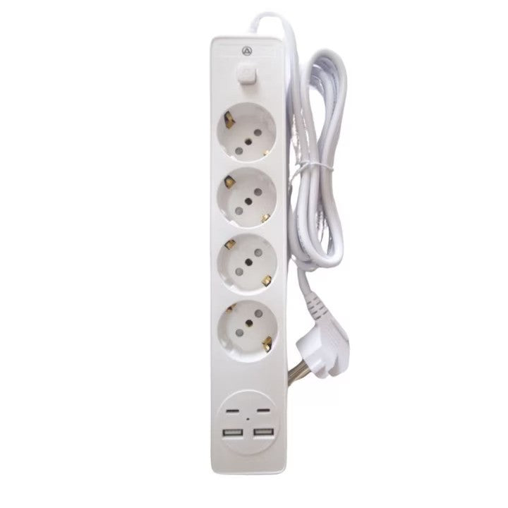 Prelungitor  3,4 sau 5 prize + 2 porturi USB si 2 porturi USB C