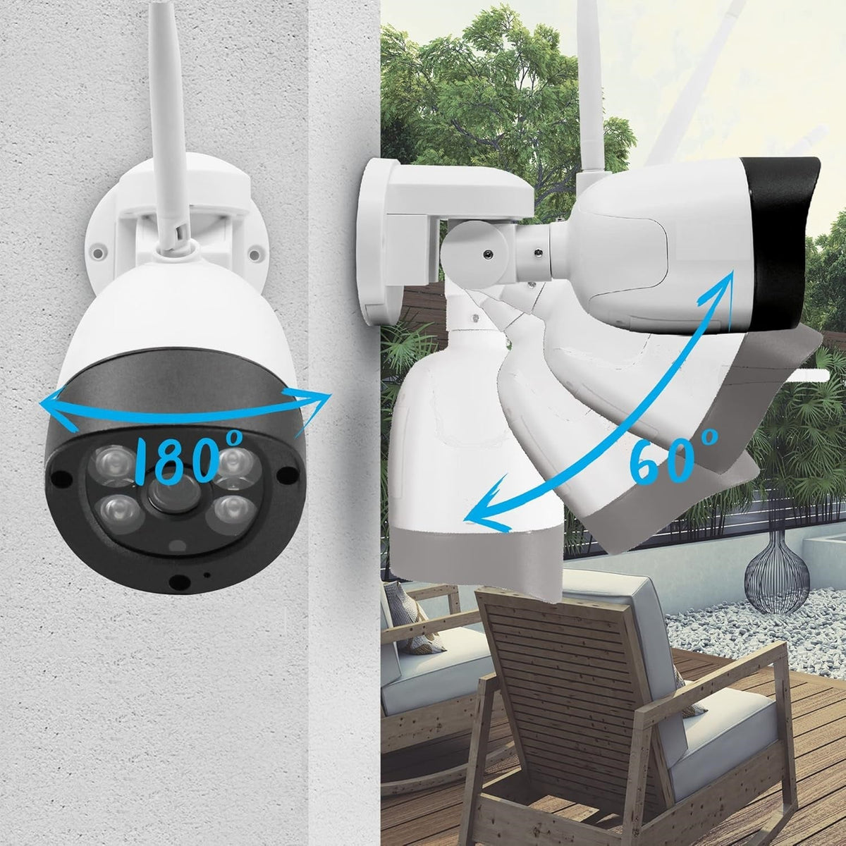 Camera de exterior IP WiFi, 2MP 1080p, IR 30m, lentila 4 mm, Microfon, MicroSD