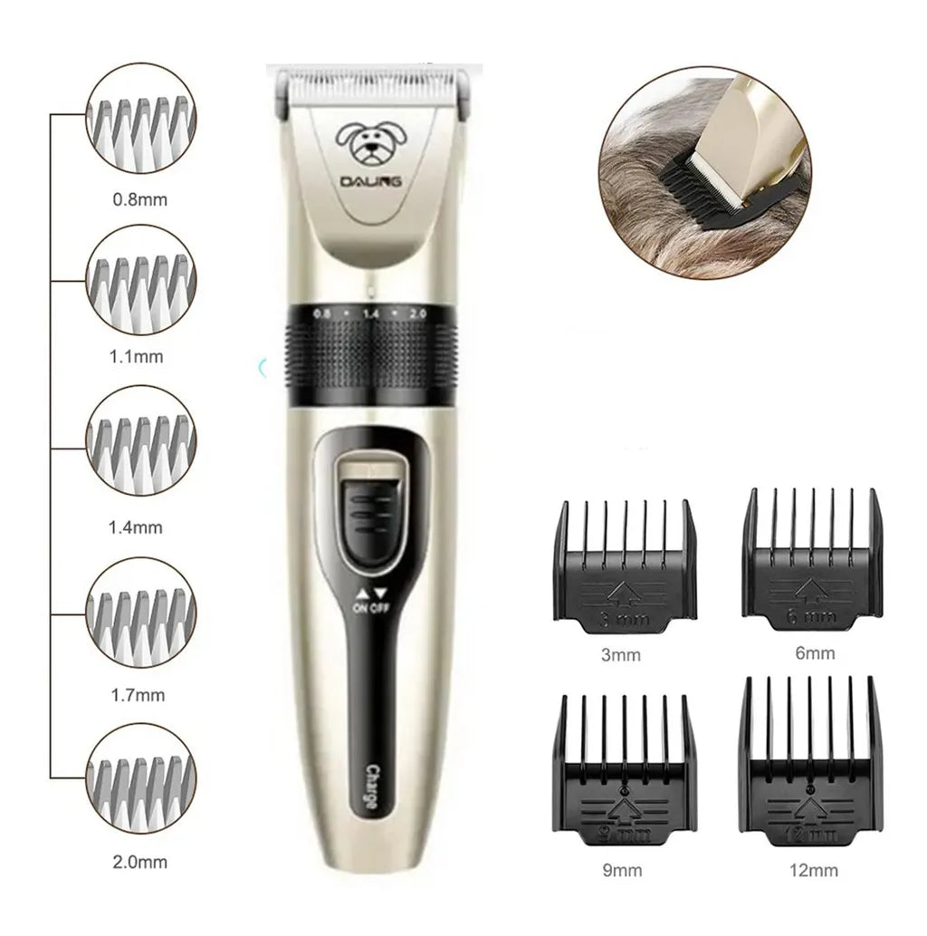 Masina de Tuns Animale Profesionala Fara Fir Reincarcabila USB 5 in 1 - detaliu produs