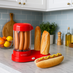 Aparat pentru preparat Hot Dog, 450W, Rosu
