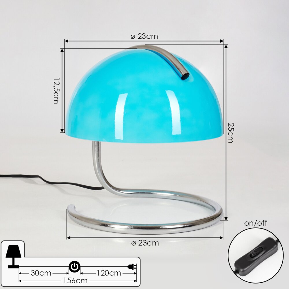Lampa de Birou Seladinhas Crom 1-Flacara E27 Design Modern Tischleuchte - detaliu produs