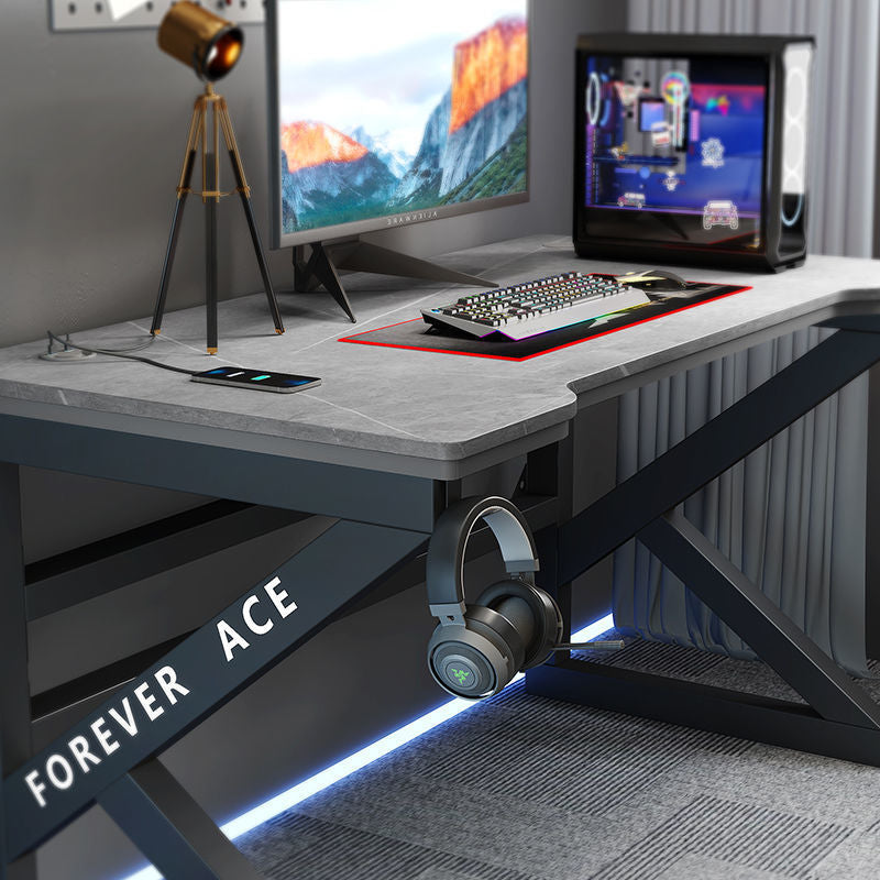 Birou gaming, structură metalică, design modern, 160 × 60 × 72 cm - detaliu produs