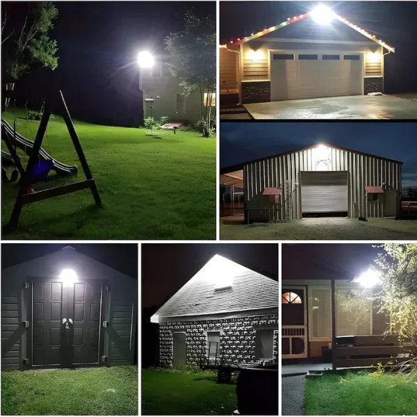 Proiector LED Solar 100W Control Telecomanda Senzor Crepuscular Exterior - detaliu produs