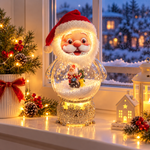 Decorațiune Crăciun Moș Crăciun cu Muzică și Lumină – Alimentare USB sau 3 Baterii, 30 cm