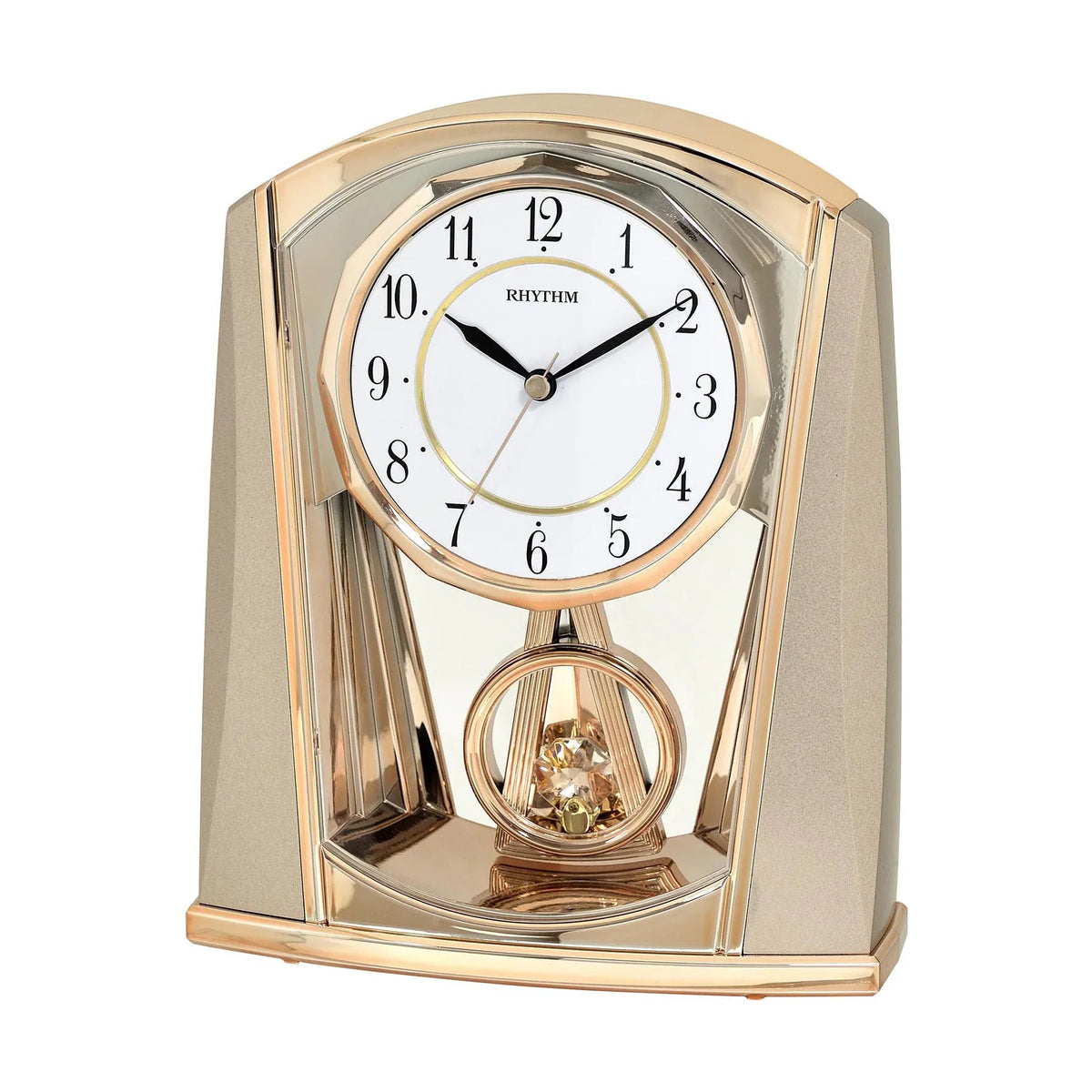 Ceas de masa cu pendul decorativ 21.3x17.8x7.6 cm design elegant modern silentios