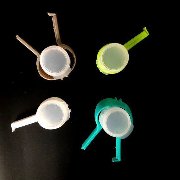 Set 4 cleme pentru pungi alimentare, 12.8 cx 5.8 x 4.5 cm, multicolore