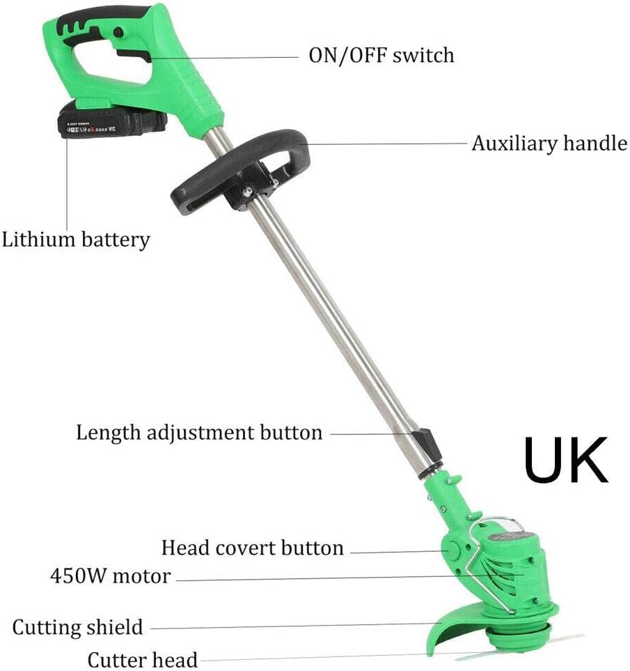 Motocoasa electrica 48V, 4000 mAh, 18000 RPM, cu acumulatori