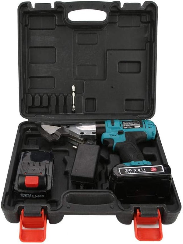 Foarfeca electrica de taiat tabla cu 2 acumulatori 2 Ah, 24V, Blitz Power
