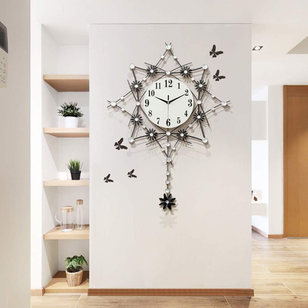 Ceas decorativ de perete metal cu pendul 60x60 cm design elegant