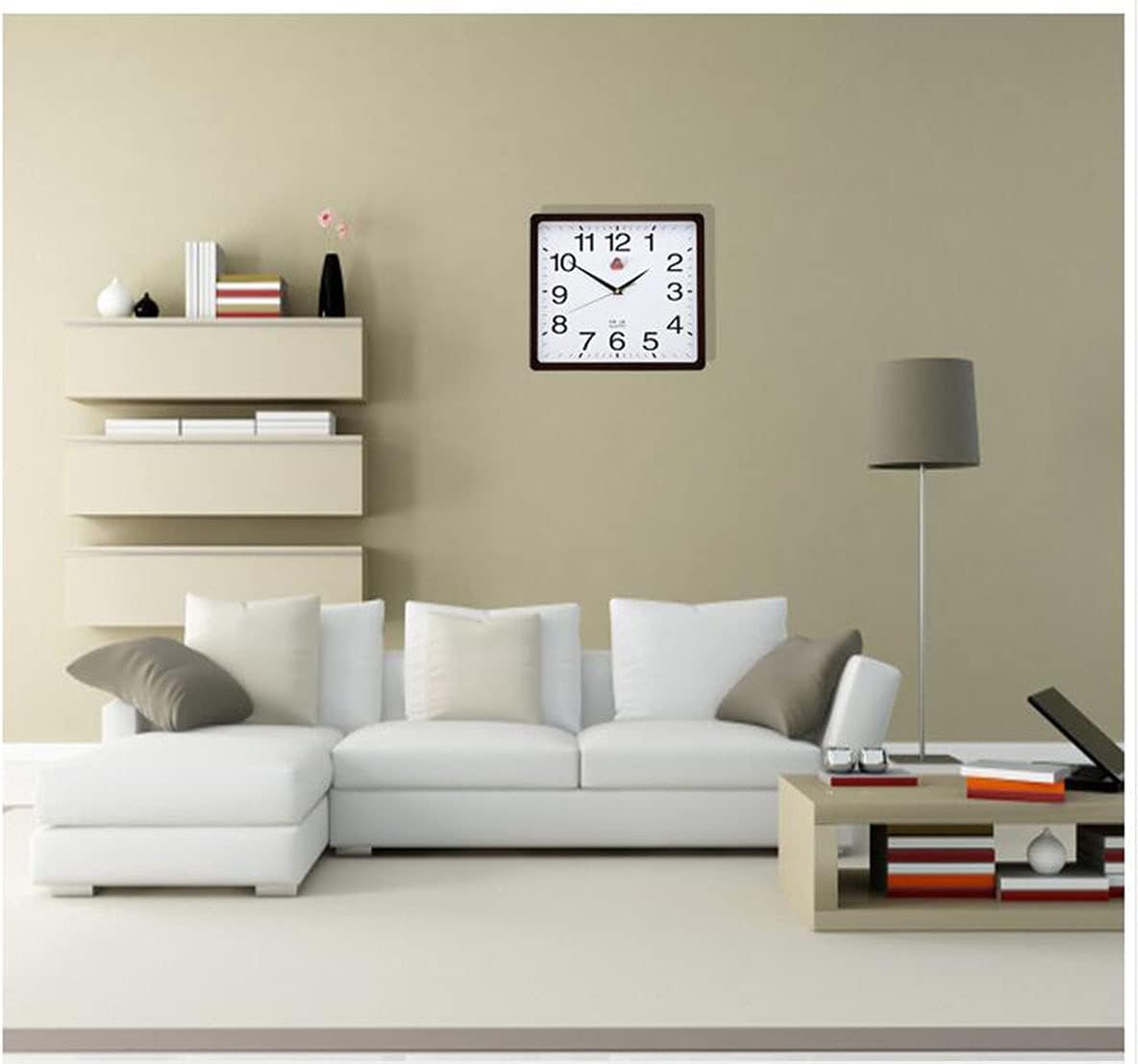Ceas de perete silentios 35 cm mecanism quartz cifre mari usor de citit pentru living birou sau dormitor