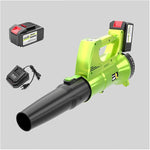 RESIGILAT - Suflanta de frunze electrica cu 2 Acumulatori, Putere 3500W, 12.000 De Rotatii/min, Volum Aer 2.3 Metri Cubi/Minut, Negru/Verde