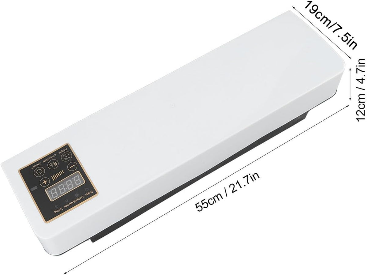 RESIGILAT - Mini aer conditionat cu ventilator, 2 in 1, 55 cm, Rece/Cald, 16 - 40 grade, 1800W, cu telecomanda, Alb